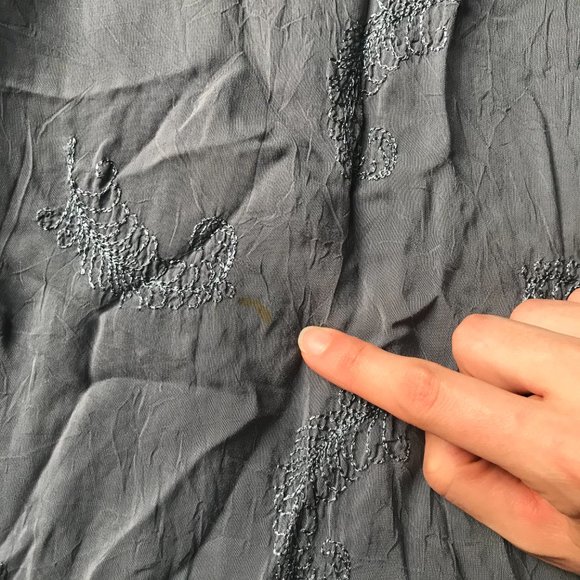 Vintage Johnny Was Collection Embroidered Cornflower Reversible Maxi Dress - Picture 10 of 15